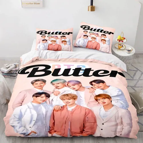 Bts Butter Cosplay Bedding Sets Soft Duvet Covers Comforter Bed Sheets