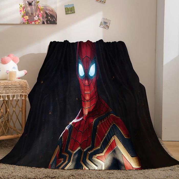 Spiderman Flannel Fleece Throw Cosplay Blanket Shawl Wrap Nap Quilt