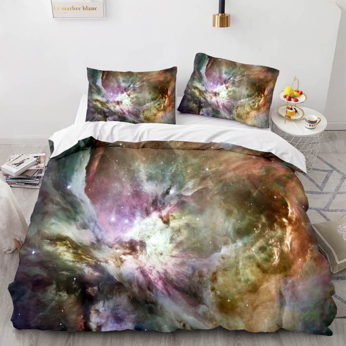 Universe Sky Outer Space 3 Piece Bedding Set Duvet Covers Bed Sheets