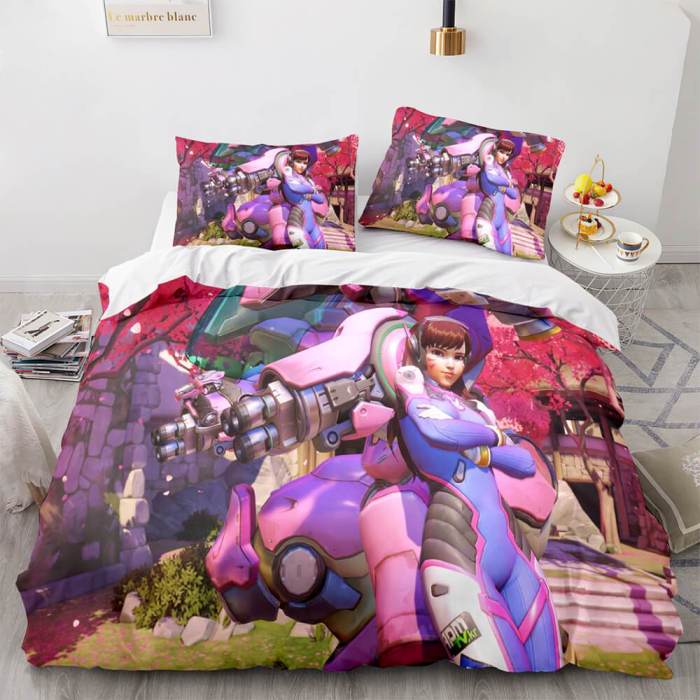 Ps4 Overwatch Cosplay Bedding Set Duvet Covers Comforter Bed Sheets