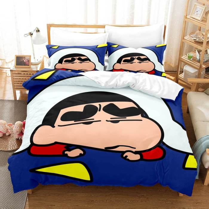 Crayon Shin-Chan Cosplay Bedding Set Duvet Cover Comforter Bed Sheets