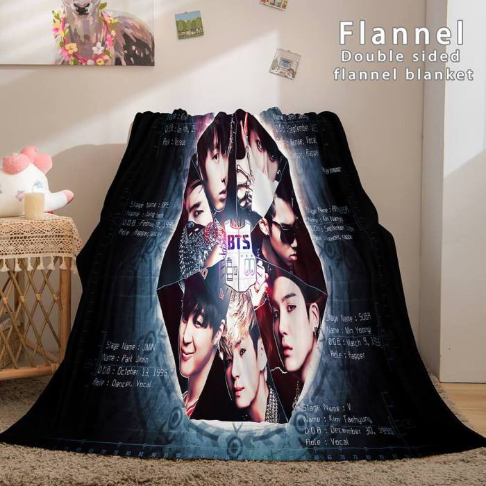 Kpop Bts Butter Cosplay Flannel Blanket Soft Comforter Bedding Sets