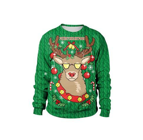 Ugly Christmas Sweater Santa Elf Funny Pullover Womens Mens Jerseys And Sweaters Tops Autumn Winter Clothing