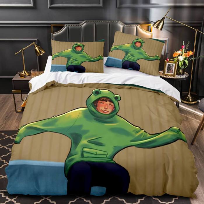 Karl Jacobs Cosplay 3 Piece Bedding Sets Duvet Covers Bed Sheets