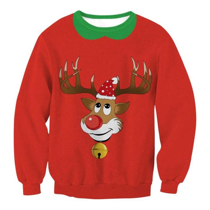 Ugly Christmas Sweater Unisex Men Women Vacation Pullover Funny Sweaters Tops Autumn Winter Clothing Round Neck Streetwear