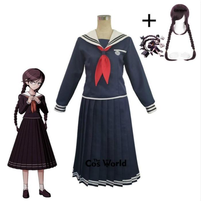 Danganronpa Dangan-Ronpa 2 Fukawa Toko Cosplay Women Costume Navy Blue School Uniform Costume For Carnival