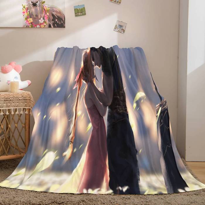 Ghost Blade Cosplay Flannel Fleece Blanket Comforter Bedding Sets
