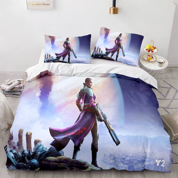 Destiny Cosplay 3 Piece Bedding Sets Comforter Duvet Covers Bed Sheets