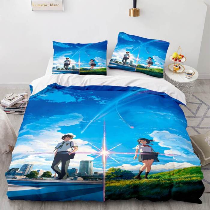 Anime Your Name 3-Piece Bedding Sets Duvet Covers Comforter Bed Sheets