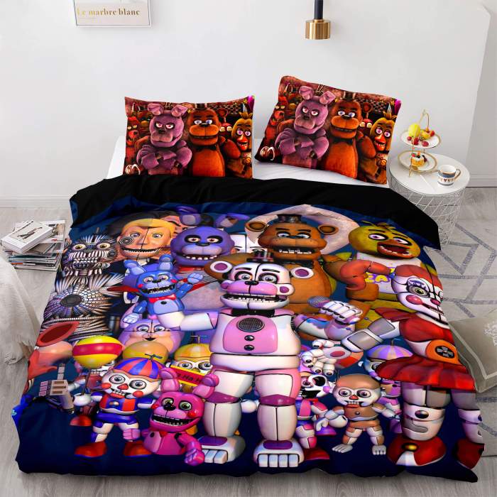 Five Nights At Freddy'S Bedding Sets Duvet Covers Comforter Bed Sheets