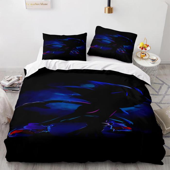 Sonic The Hedgehog Comforter Bedding Set Duvet Covers Bed Sheets