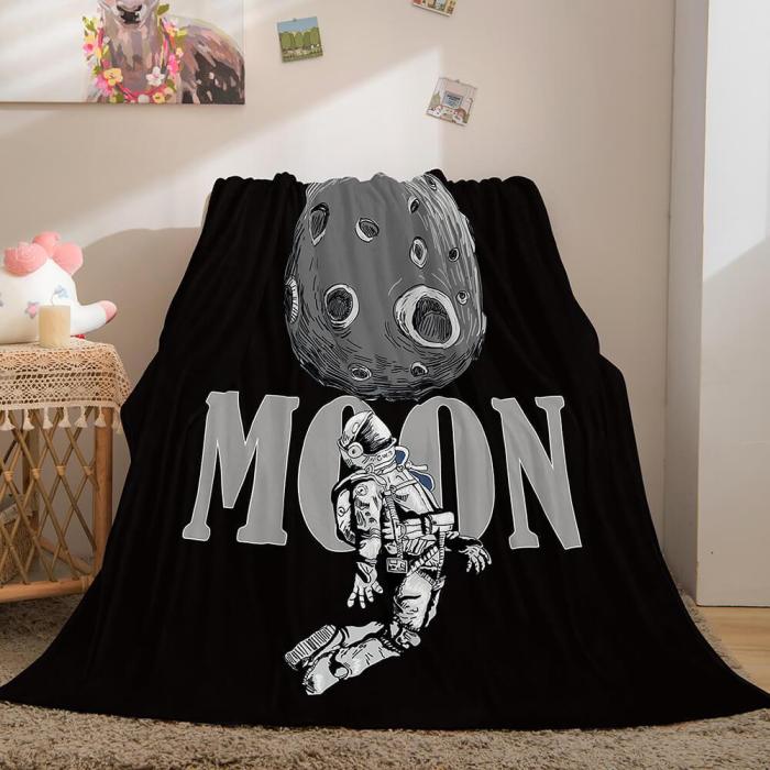 Astronaut Blanket Soft Flannel Blanket Comforter Bedding Sets