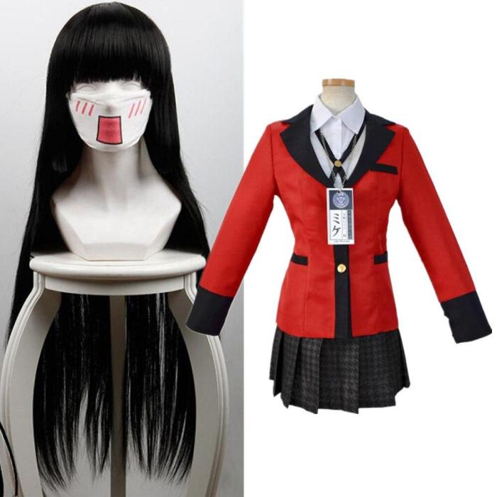 Anime Kakegurui Uniform Yumeko Jabami Kakegurui Twin Runa Yomozuki  Ikishima Midari Cosplay Costumes