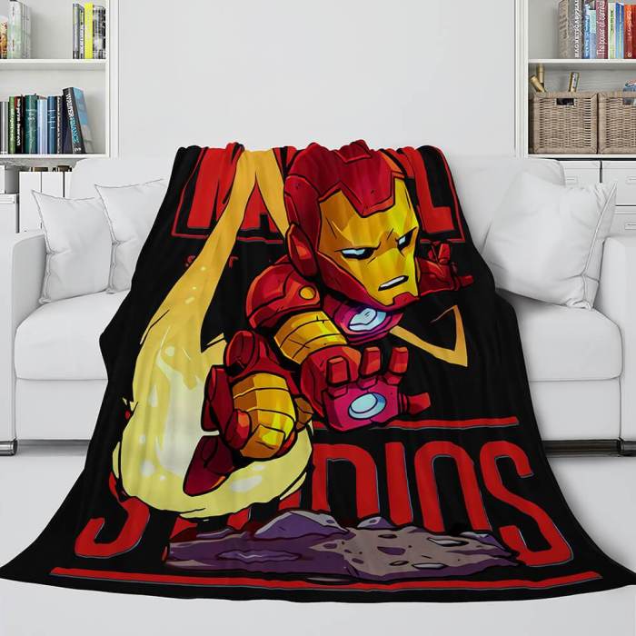 Marvel Hero Flannel Fleece Throw Cosplay Blanket Shawl Wrap Nap Quilt