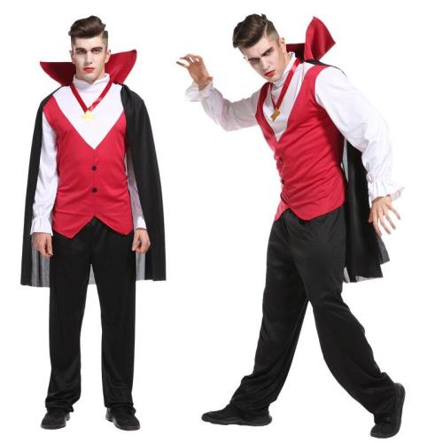 Halloween Costume Adult Male Vampire Cosplay Clothing Party Children'S Performance Clothing For Christmas Gift No Weapon