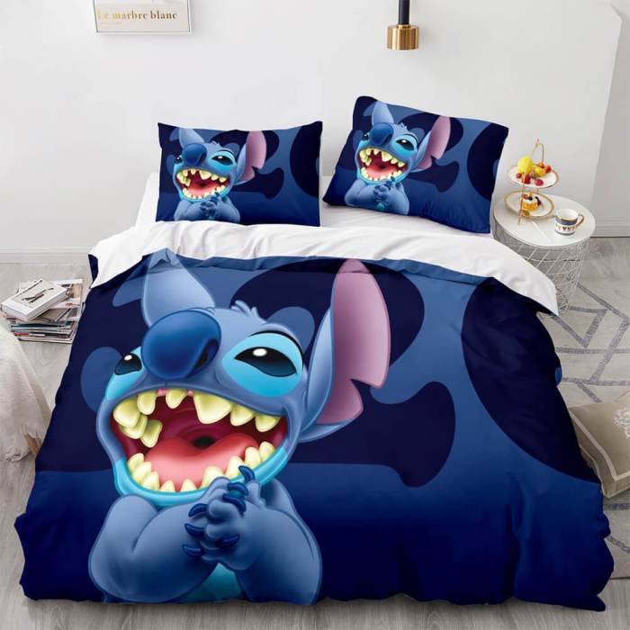 Lilo And Stitch Cosplay Comforter Bedding Set Duvet Covers Bed Sheets