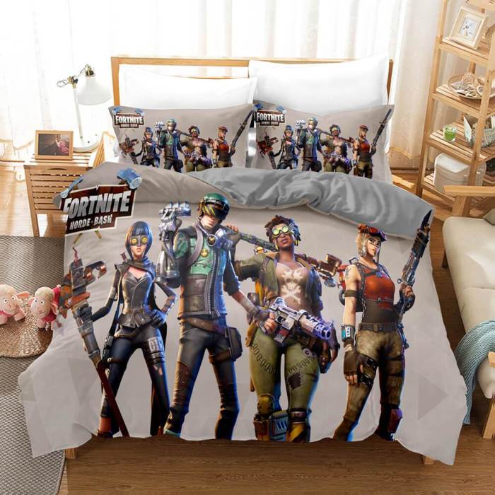 Fortnite Cosplay Bedding Set Duvet Cover Comforter Bed Sheets