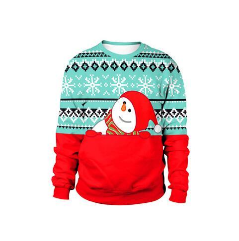 Ugly Christmas Sweater Santa Elf Funny Pullover Womens Mens Jerseys And Sweaters Tops Autumn Winter Clothing