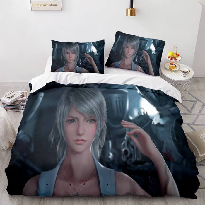 Game Ghost Knife Comforter Bedding Set 3 Piece Duvet Covers Bed Sheets