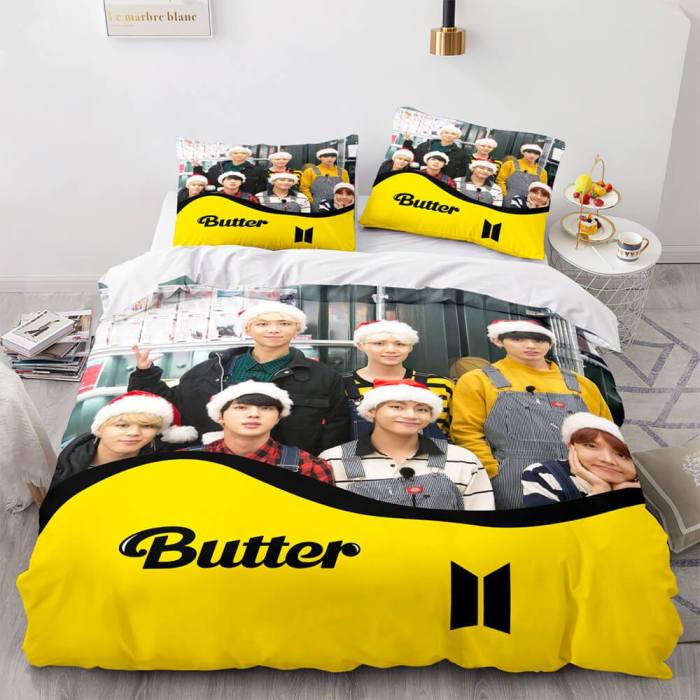 Bts Butter Cosplay Bedding Sets Duvet Covers Comforter Bed Sheets