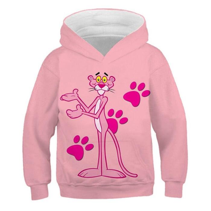 Kids Girls Clothes Outfits Pink 3D Print Boys Hoodies Coats Autumn Hooded Sweatshirt Clothes Children Long Sleeve Pullover Tops