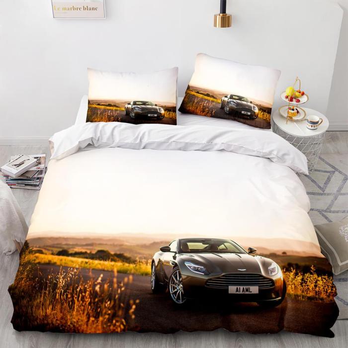 Aston Martin Car Cosplay Comforter Bedding Set Duvet Covers Bed Sheets