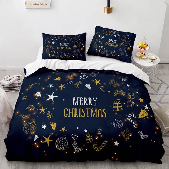 Merry Christmas Bedding Sets Full Duvet Covers Comforter Bed Sheets