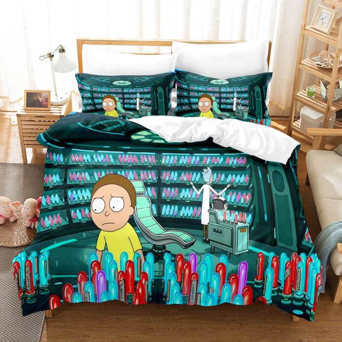 Rick And Morty Cosplay Bedding Sets Duvet Covers Comforter Bed Sheets