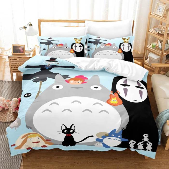 My Neighbour Totoro Cosplay Bedding Set Duvet Cover Comforter Bed Sheets