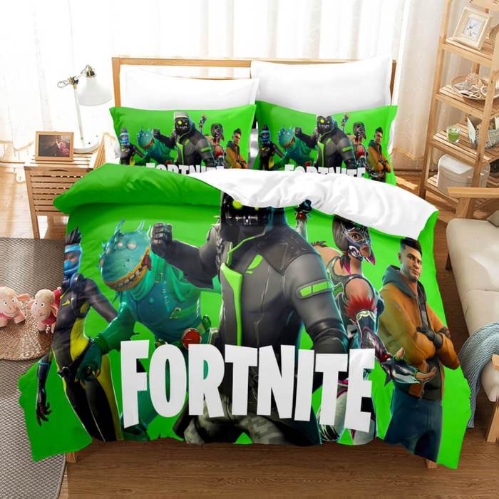 Fortnite Cosplay Bedding Set Duvet Cover Comforter Bed Sheets