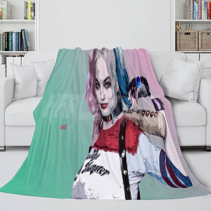 The Suicide Squad Flannel Fleece Throw Cosplay Blanket Comforter Set