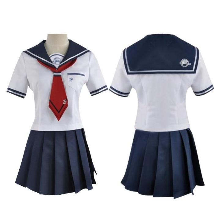 Danganronpa 3 Cosplay Costume Naegi Komaru Cos Woman Jk School Uniform Cosplay Costume Top+Skirt+Tie+Socks Halloween Costume