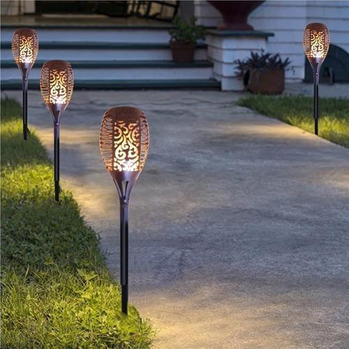 Solar Flame Flickering Lamp Torch For Garden