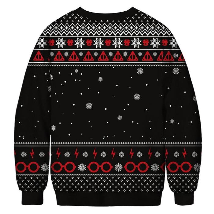 Ugly Christmas Sweater Fun 3D Printed Sweater Fashion Unisex Long-Sleeved Hooded Sweater Autumn Funny Christmas Party