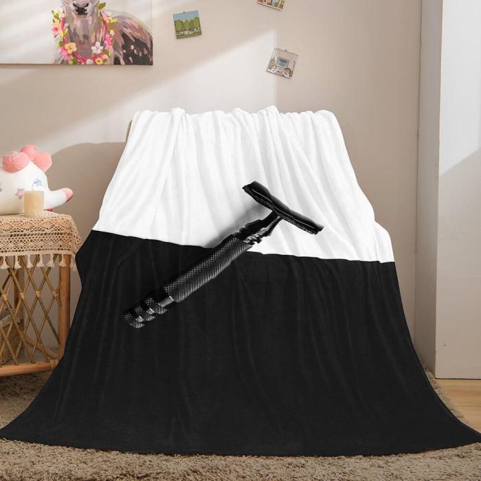 Black And White Flannel Fleece Throw Cosplay Blanket Comforter Sets