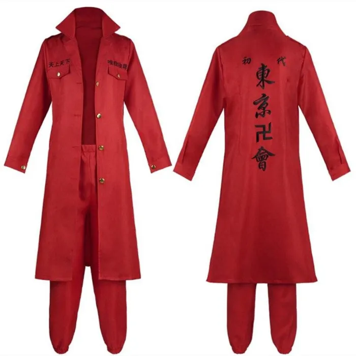 Tokyo Revengers Sano Manjiro Cosplay Costume Tokyo Manji Gang Mikey Cloak Pants Embroidery