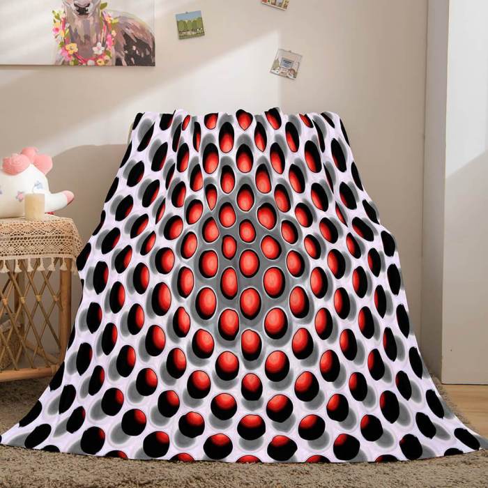 Honeycomb Shape Flannel Fleece Throw Blanket Comforter Bedding Sets