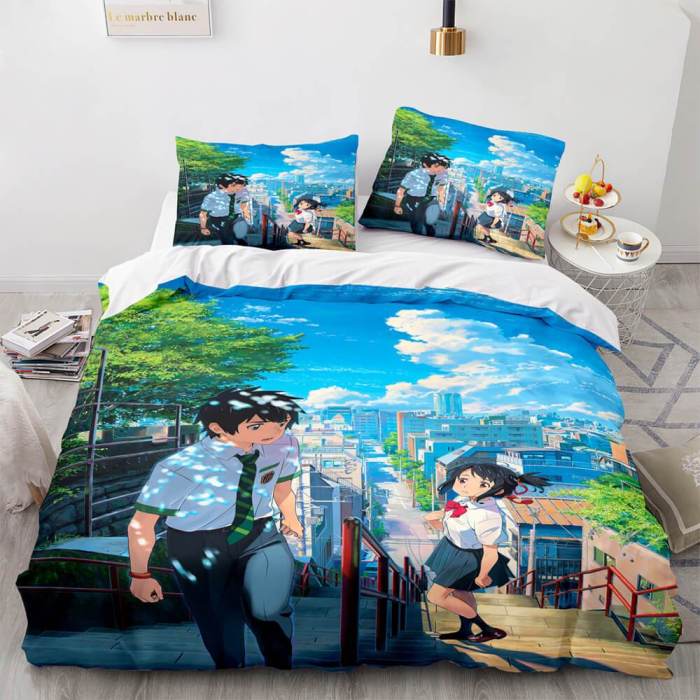 Anime Your Name 3-Piece Bedding Sets Duvet Covers Comforter Bed Sheets
