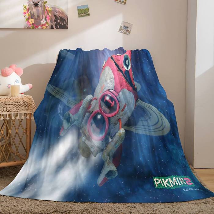 Pikmin Soft Flannel Fleece Throw Cosplay Blanket Comforter Bedding Set