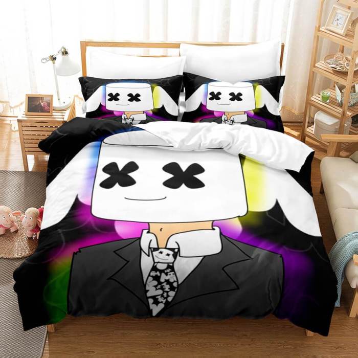 Dj Marshmello Cosplay Bedding Sets Duvet Covers Comforter Bed Sheets