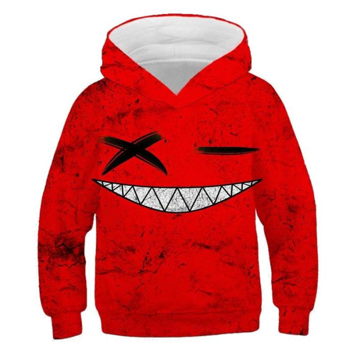 Kids Xo Graffiti 3D Hoodies Sweatshirt Long Sleeve Hoodie Children Cloth Boys/Girl Sweater Cool Tops 4-14T