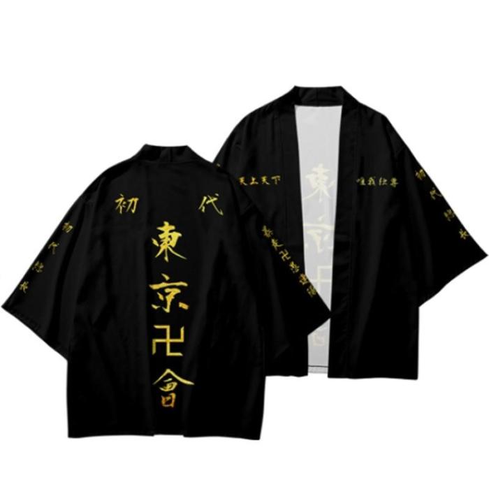 Anime Cosplay Cloak Tokyo Revengers Summer Short Sleeve Daily Kimono Tee Shorts Men Women Fashion Cosplay Costumes (Xxs-5Xl)
