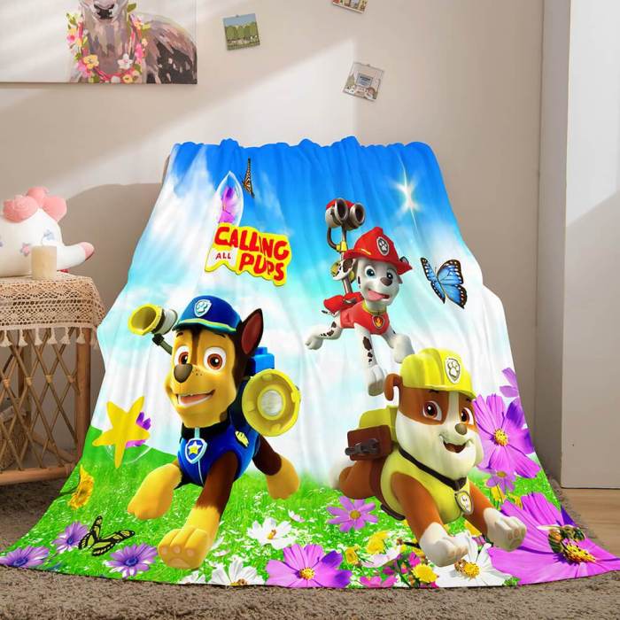 Paw Patrol Flannel Fleece Throw Cosplay Blanket Halloween Comforter Sets