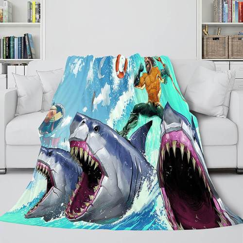 Shark Flannel Blanket Fleece Throw Blanket Wrap Nap Bedding Sets