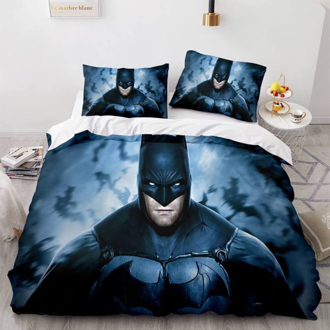 Batman Cosplay Full Bedding Set Duvet Cover Comforter Bed Sheets