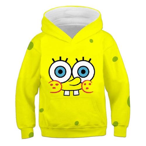 Kids Funny Cute Boys Hoodies Girls Sponge Family Print 3D Clothes Sweatshirt Children Anime Cartoon Pullover Unisex Top Clothing