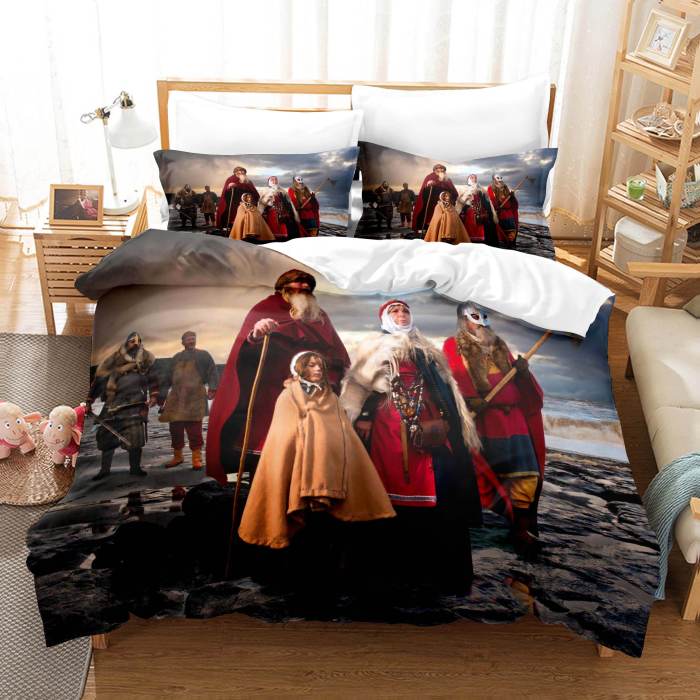 Viking Cosplay Bedding Set Duvet Cover Comforter Bed Sheets