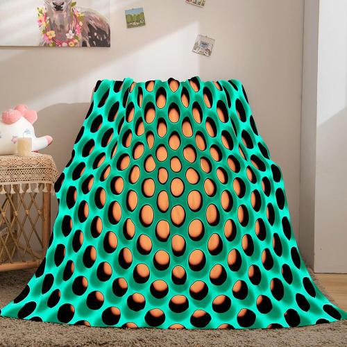 Honeycomb Shape Flannel Fleece Throw Blanket Comforter Bedding Sets