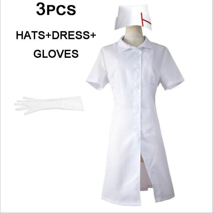 Mikan Tsumiki Cosplay Costume  Game Danganronpa Cosplay Suit Anime Cosplay Dress Hat Gloves Halloween Costumes For Women