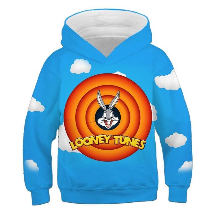 Kids Bunny 3D Hoodies&Sweatshirts Funny Long Sleeve Hoodie Children‘S Clothing Boys/Girl Sweater Cool Tops 4-14T